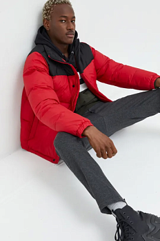 foto куртка solid чоловіча колір червоний зимова
