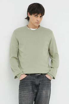 foto бавовняний светр wrangler колір зелений легкий