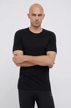 foto вовняна футболка icebreaker колір чорний
