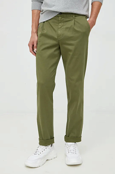 foto штани united colors of benetton чоловічі колір зелений пряме