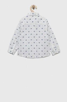 foto бавовняна сорочка для немовля birba&trybeyond колір білий