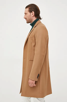 foto вовняне пальто ps paul smith колір коричневий перехідний