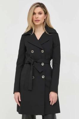 Podrobnoe foto пальто patrizia pepe жіночий колір чорний перехідний двобортний