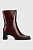 foto шкіряні черевики vagabond edwina жіночі колір бордовий каблук блок
