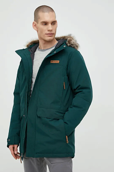 foto куртка columbia marquam чоловіча колір зелений зимова