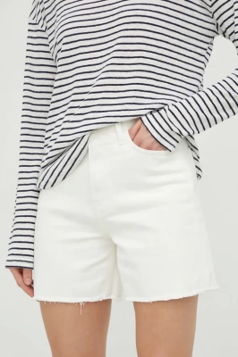 Podrobnoe foto джинсові шорти tommy hilfiger жіночі колір білий однотонні висока посадка