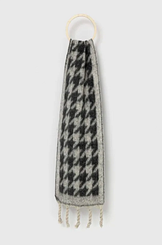 foto шарф з шерстю answear lab колір сірий візерунок