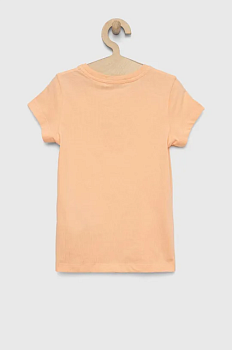 foto дитяча бавовняна футболка calvin klein jeans колір помаранчевий