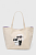 foto бавовняна сумка karl lagerfeld колір бежевий