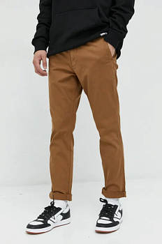 foto штани superdry чоловічі колір коричневий облягаюче