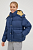 foto пухова куртка the north face жіноча колір синій зимова