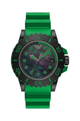 Podrobnoe foto годинник emporio armani чоловічий колір зелений