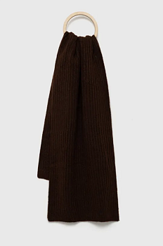 foto шарф з домішкою вовни pieces колір коричневий однотонний