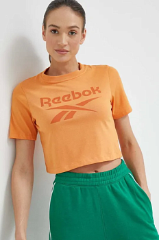 foto футболка reebok жіночий колір помаранчевий