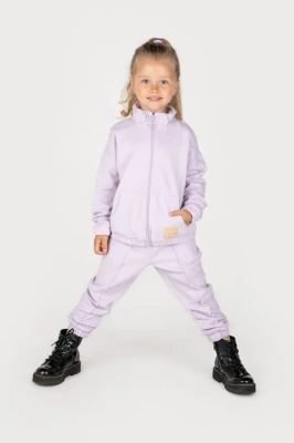 Podrobnoe foto дитячі бавовняні штани coccodrillo колір фіолетовий однотонні