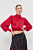 foto шовкова блузка elisabetta franchi жіноча колір червоний однотонна