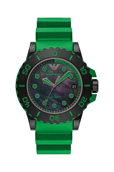 foto годинник emporio armani чоловічий колір зелений