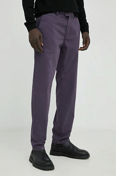 foto штани tiger of sweden caidon чоловічі колір фіолетовий прямі