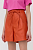 foto шкіряні шорти gestuz жіночі колір помаранчевий однотонні висока посадка