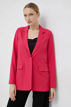 foto піджак vero moda колір рожевий однобортний однотонна