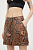 foto шкіряні шорти gestuz жіночі колір коричневий візерунок висока посадка