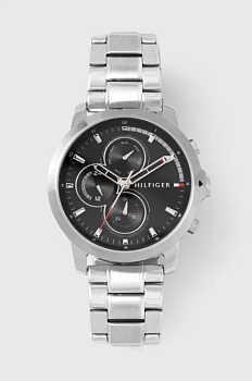 foto годинник tommy hilfiger чоловічий колір срібний