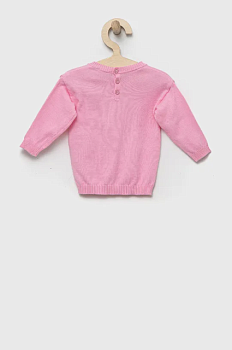 foto бавовняний светр для немовлят united colors of benetton колір рожевий