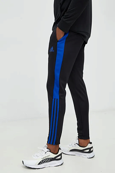 foto штани для тренувань adidas performance tiro чоловічі колір чорний візерунок