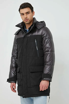 foto куртка karl lagerfeld чоловіча колір чорний зимова
