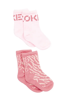 foto дитячі шкарпетки kenzo kids колір рожевий