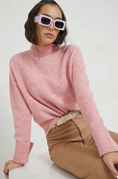 foto светр tom tailor жіночий колір рожевий півгольф