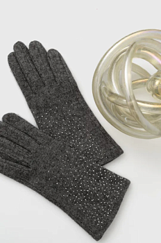 foto вовняні рукавички medicine жіночі колір сірий