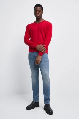 Podrobnoe foto бавовняний светр medicine чоловічий колір червоний легкий
