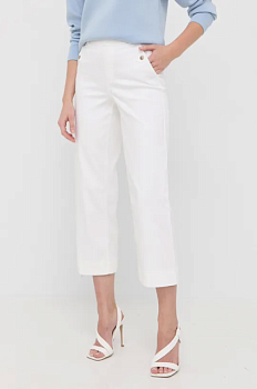 foto штани spanx жіночі колір білий пряме висока посадка