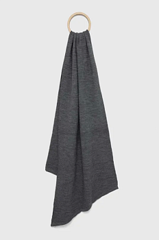 foto шарф pieces жіночий колір сірий однотонний