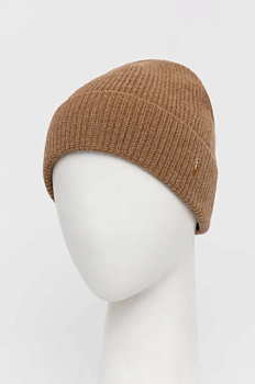 foto вовняна шапка polo ralph lauren колір коричневий вовна