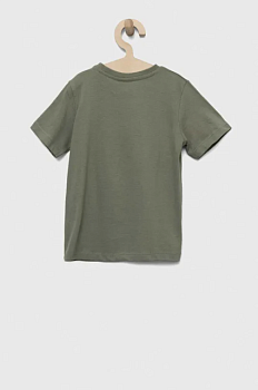 foto бавовняна футболка для немовлят birba&trybeyond колір зелений з аплікацією