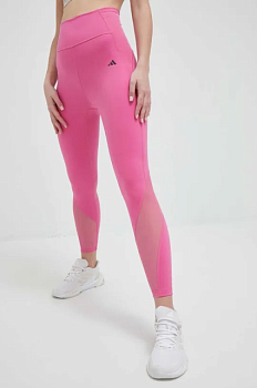 foto легінси для тренувань adidas performance tailored hiit колір рожевий однотонні