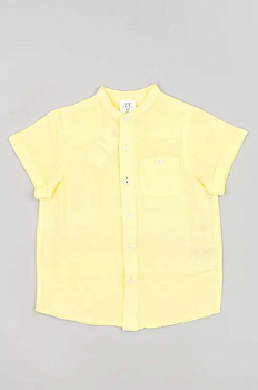 foto дитяча сорочка з домішкою льну zippy колір жовтий