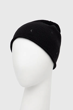 foto шапка desigual колір чорний з тонкого трикотажу