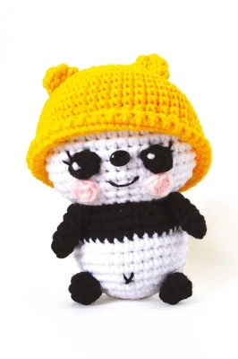 Podrobnoe foto набір для в'язання гачком graine creative panda amigurumi kit