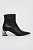 foto шкіряні черевики karl lagerfeld жіночі колір чорний каблук блок