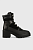 foto шкіряні черевики tommy hilfiger heel laced outdoor boot жіночі колір чорний каблук блок злегка утеплена
