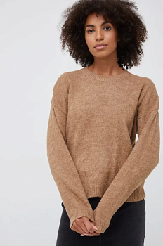 foto светр з домішкою вовни sisley жіночий колір бежевий