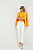 foto штани morgan жіночі колір білий пряме середня посадка