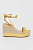 foto шкіряні сандалі lauren ralph lauren 802898505001 жіночі колір золотий на танкетці