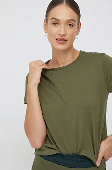 foto бавовняна футболка sisley колір зелений