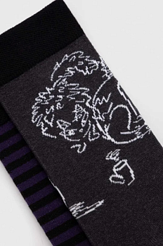 foto шкарпетки medicine 2-pack чоловічі колір чорний