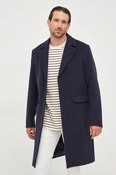 foto пальто sisley чоловічий колір синій перехідний