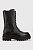 foto шкіряні черевики calvin klein jeans flatform mid laceup boot жіночі колір чорний на платформі